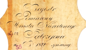 1822 Rejestr m. Jędrzejowa
