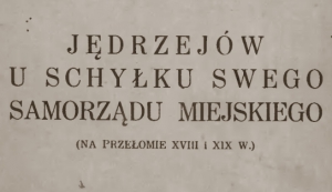 Jędrzejów XVII-XIXw.